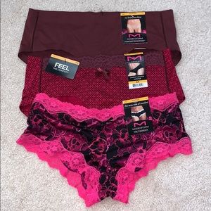 Maidenform Cheeky & Hipster Panties, Size S